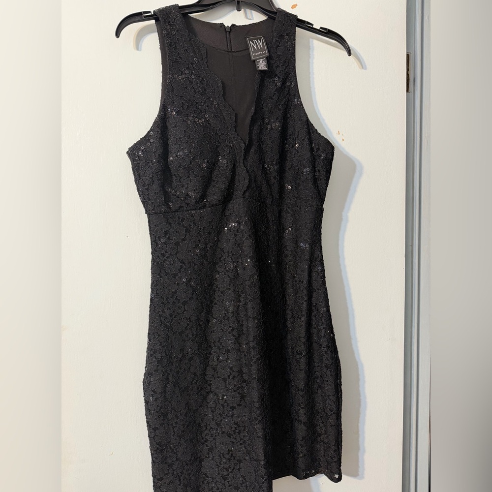 Night Way Collections Black Sequin Mini Dress